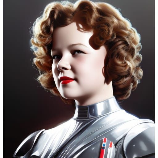 Shirley Temple as Darth Vader Portrait