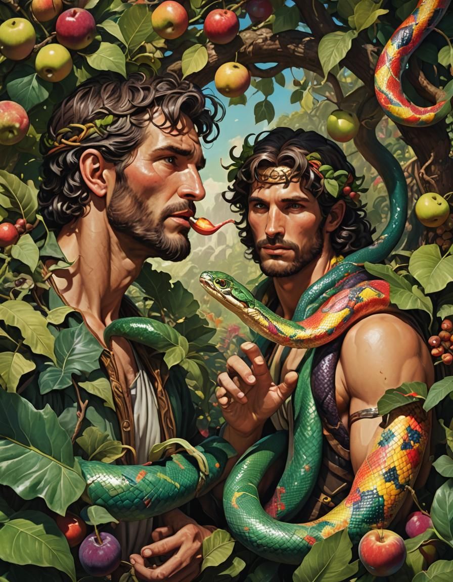 Adam and the Serpent in Eden
