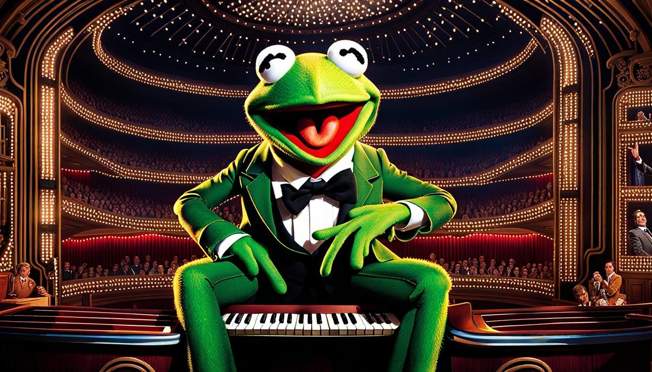 Papillon Movie Poster Featuring Kermit as Mickey Mouse