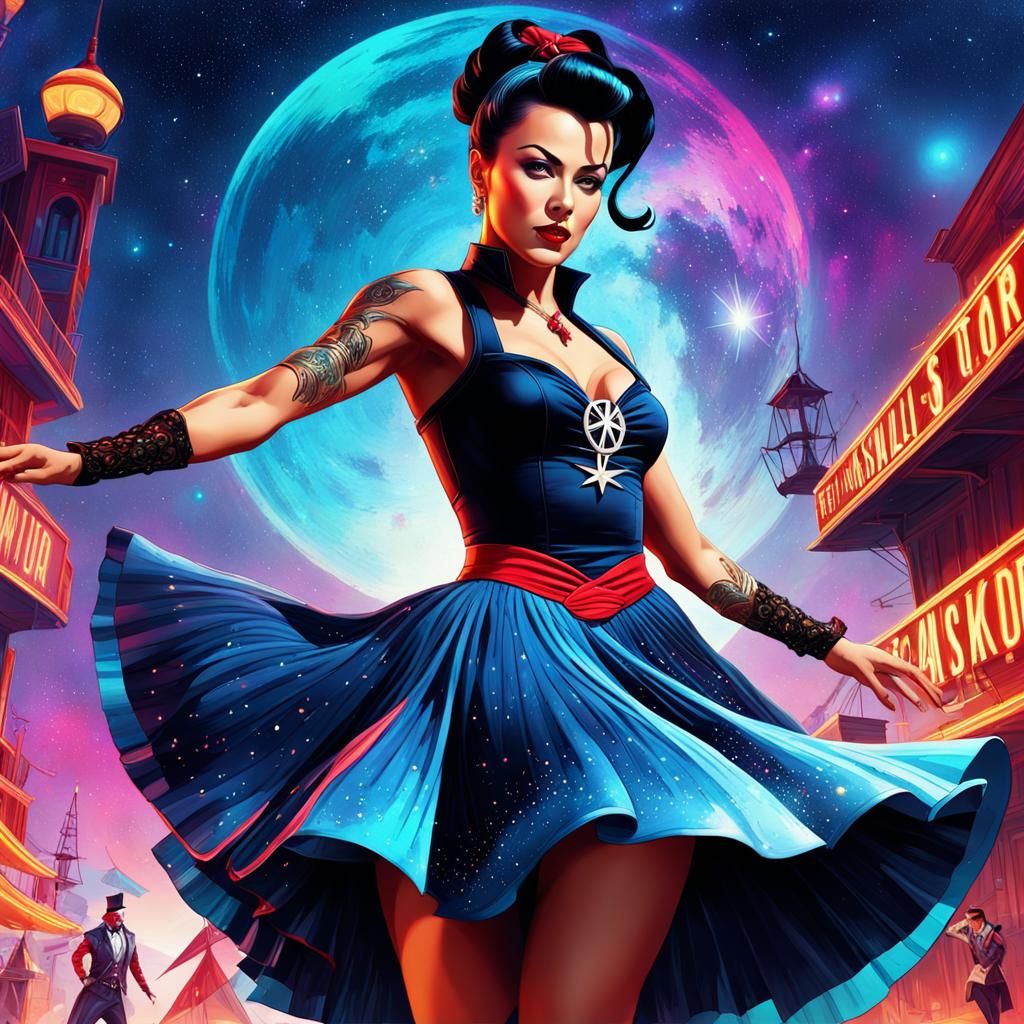 Snow white rockabilly