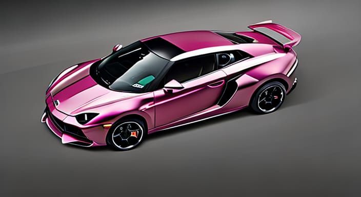 Dark Pink Sports Car Inspired by Mini Cooper