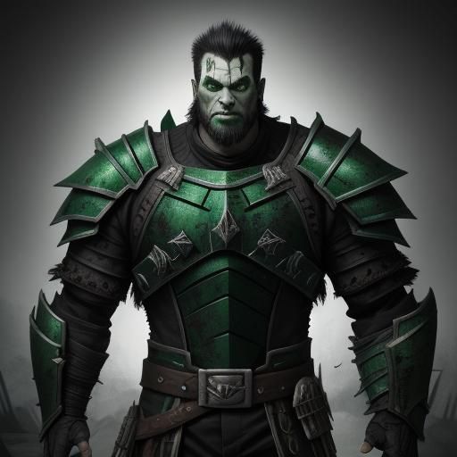 Half-Giant Vampire in Corrosive Armor