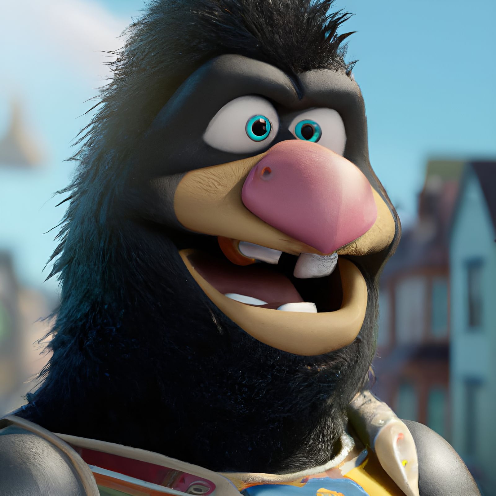 Bert as Batman: 3D Digital Rendition