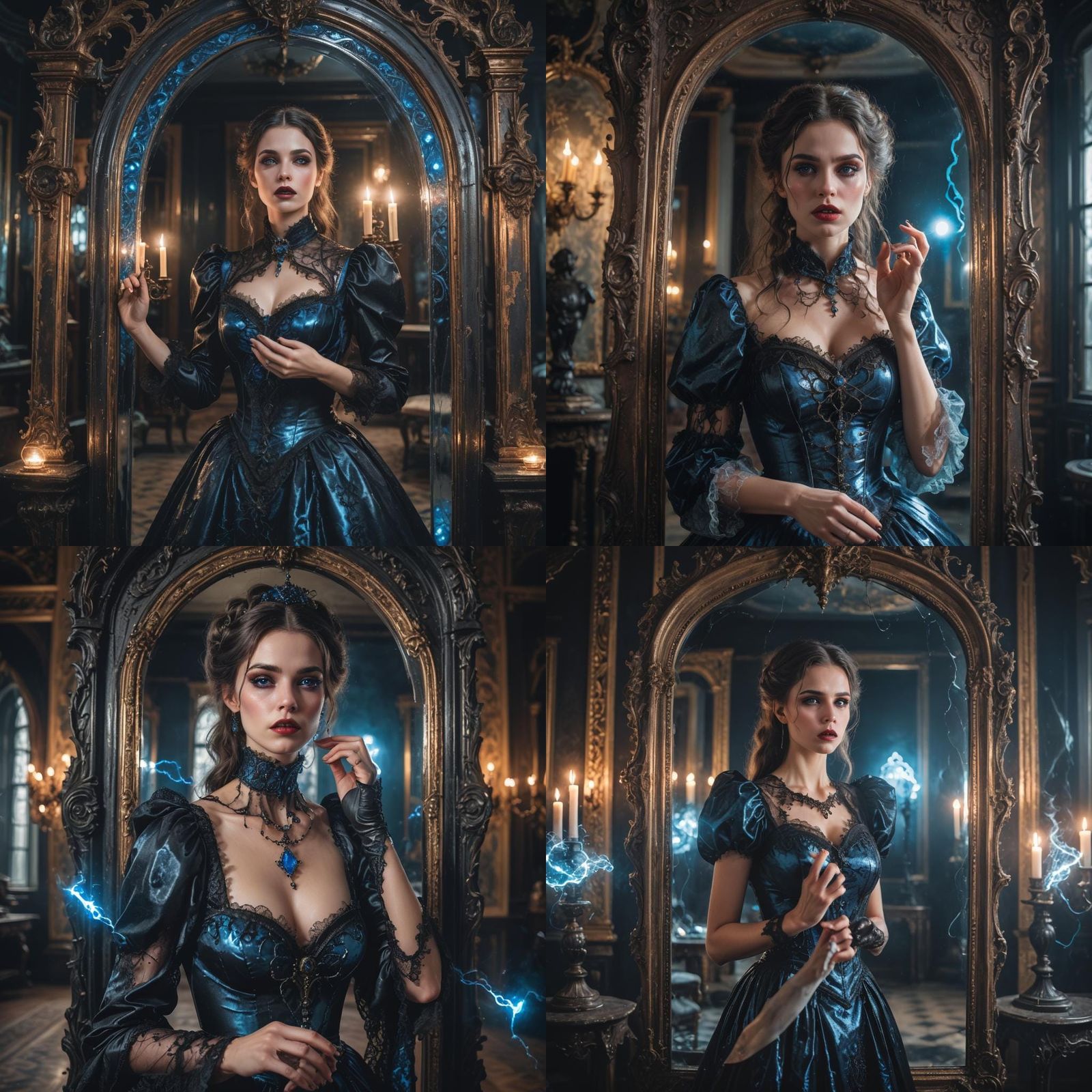 Sorceress Resists Mirror Curse with Magic