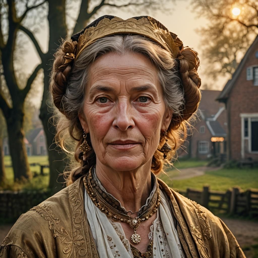 Dutch Realism Portrait of Jacomijntje Akershoek