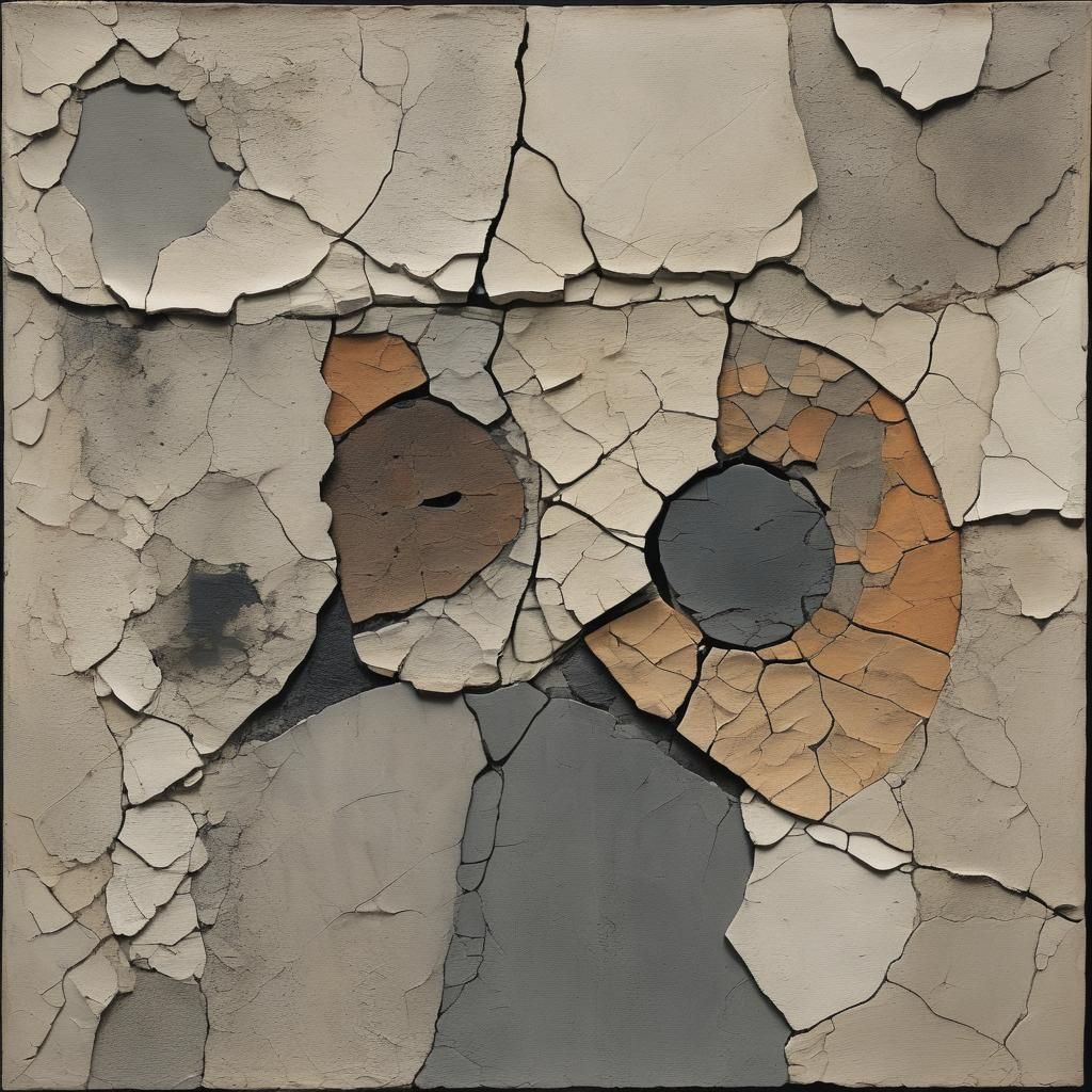 Abstract Artwork by Alberto Burri Style Artist