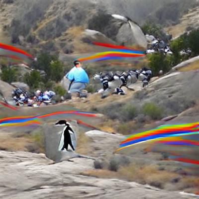 Penguin Slander Barrage in Prism Canyon