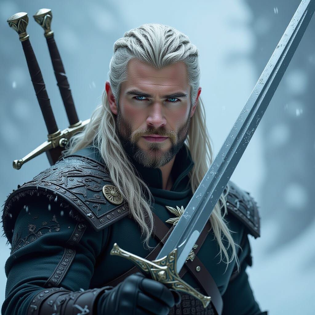 Geralt of Rivia with Silver Swords