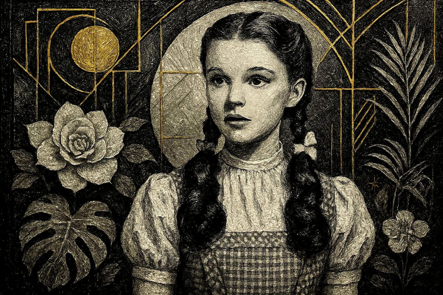 Dorothy in Art Deco Gardenia Tattoo Style