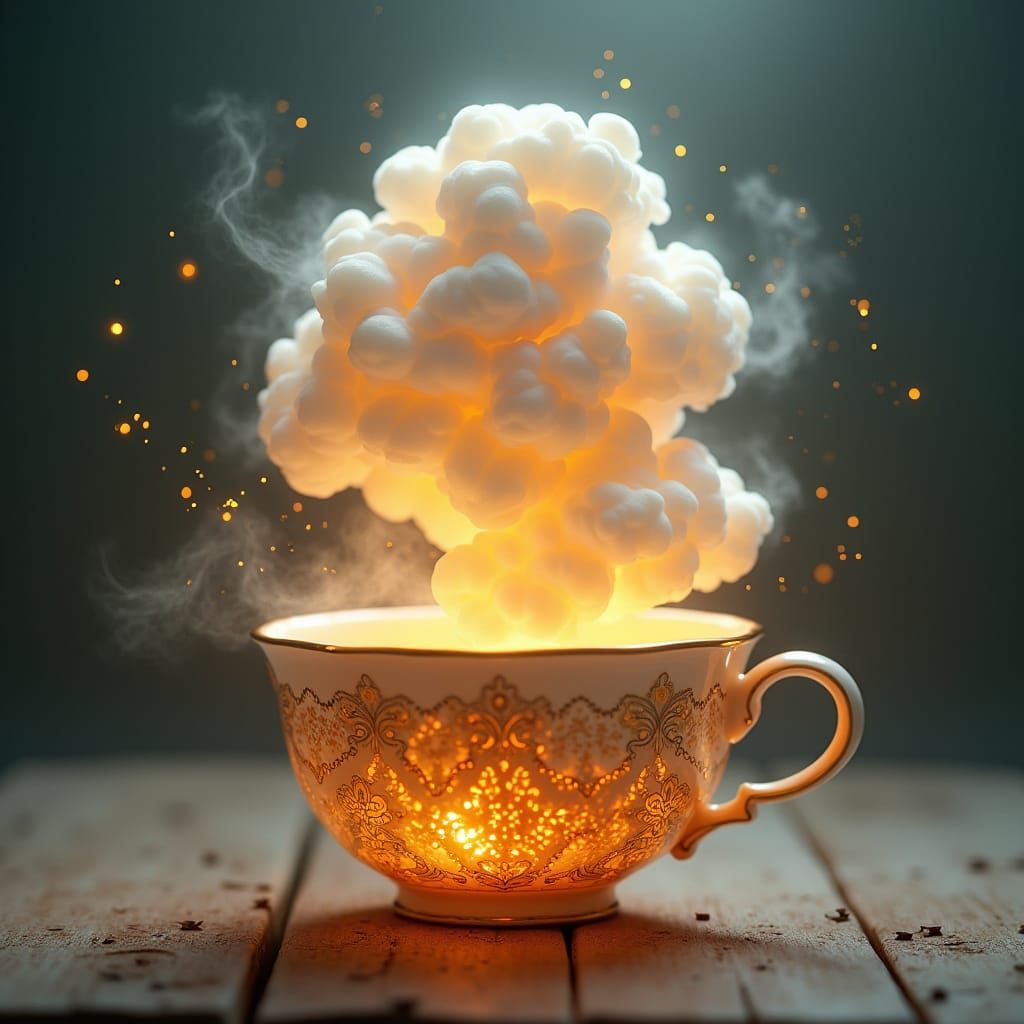 Storm in Teacup: Fantasy Concept Art in Golden Light