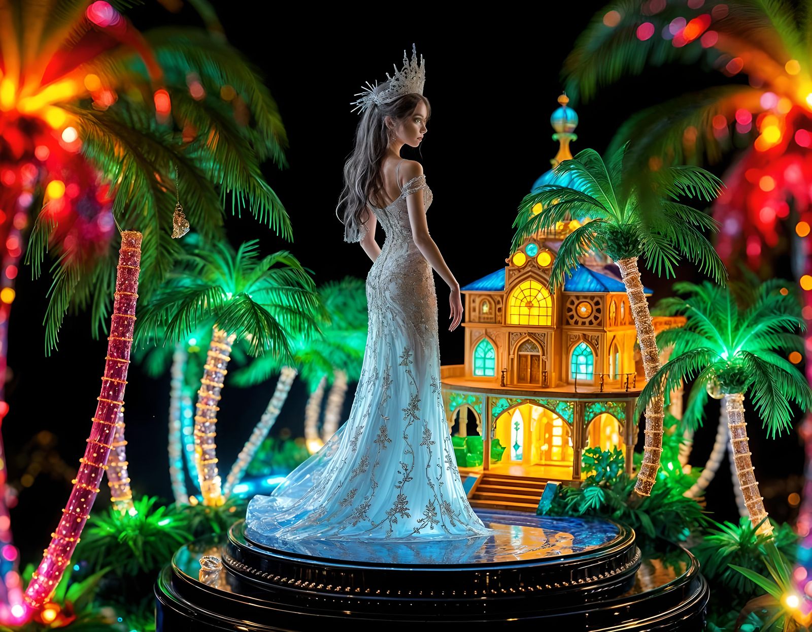 Fiber-Optic Princess in Fabergé Palm Beach Village