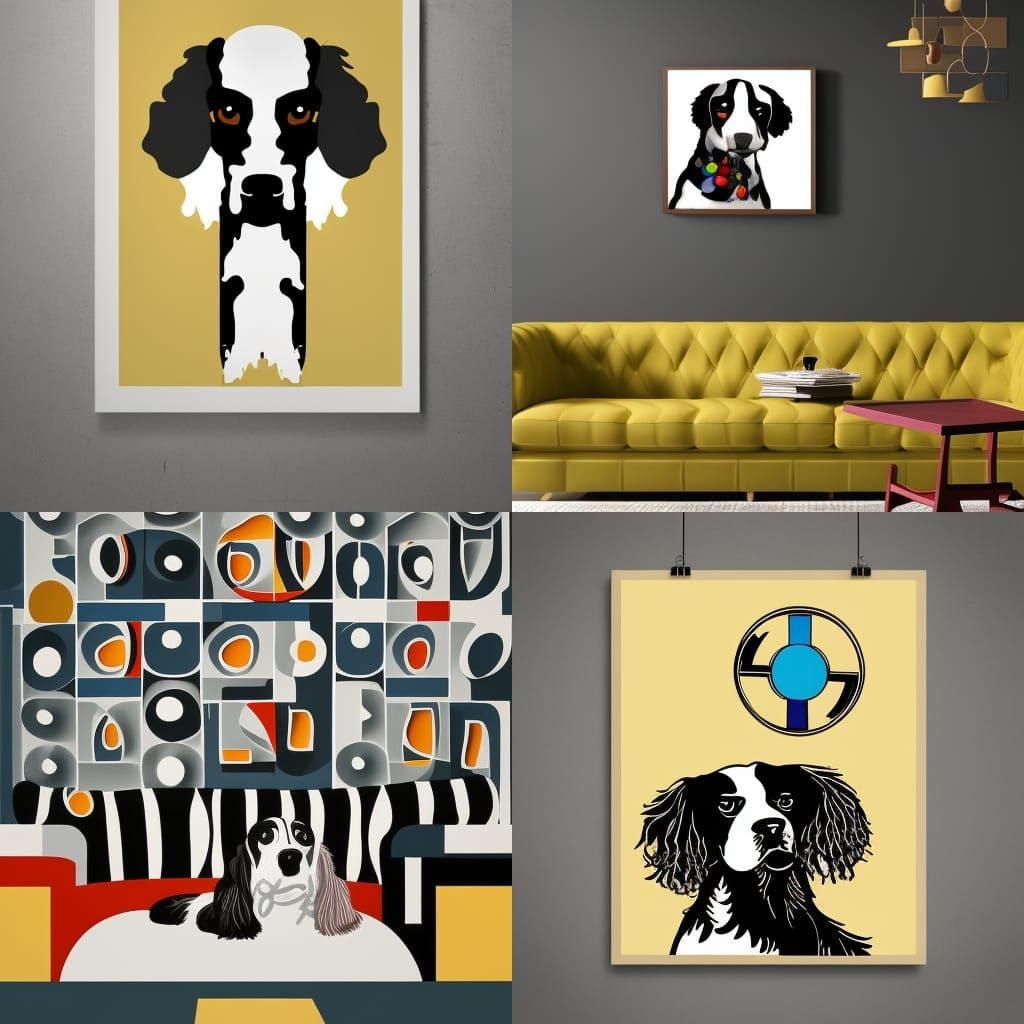 Mid-Century Modern Living Room in Bauhaus Style