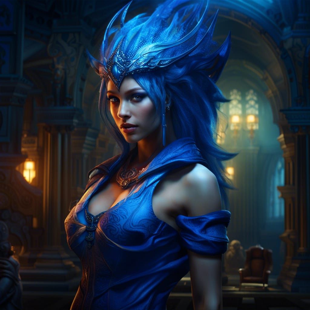 Dark Fantasy Portrait in Dynamic Lighting