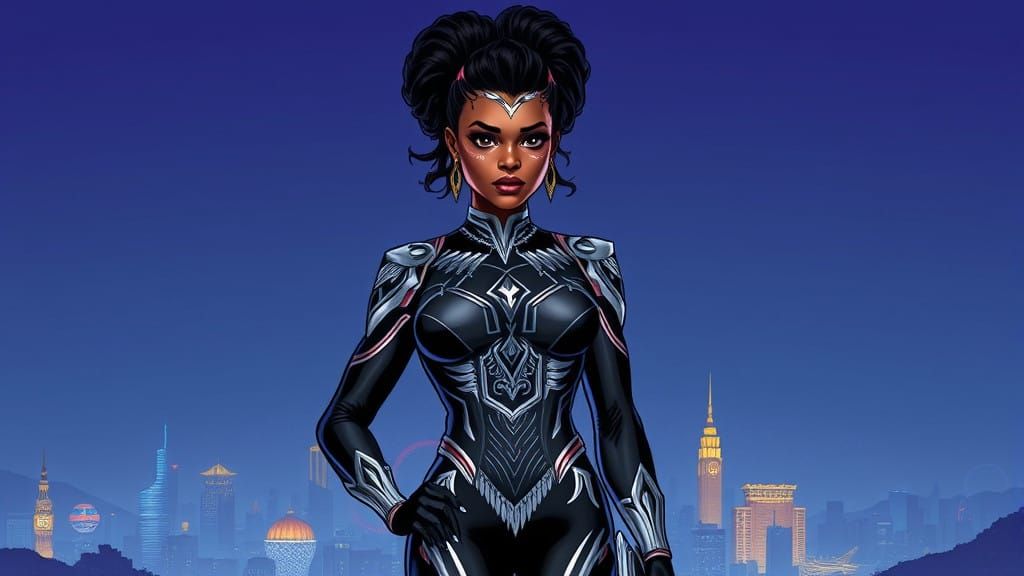 Wakandan Princess Shuri in Afro-Futuristic Armor