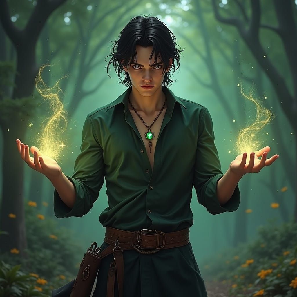 Man Unleashes Radiant Burst of Light Magic