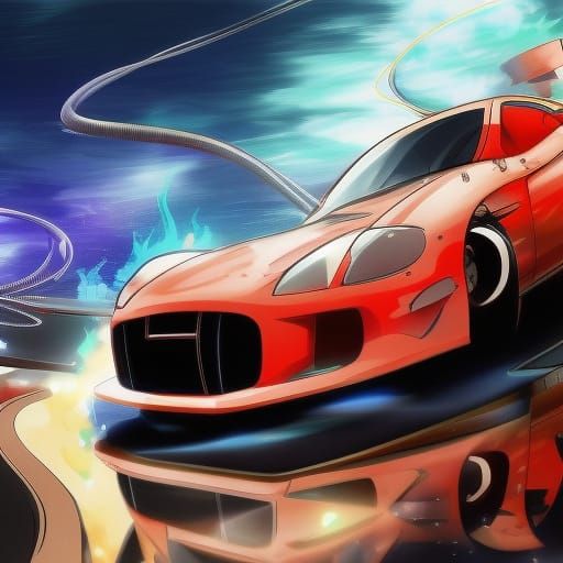 Racing Vacuum Cleaners Drifting in Anime Style