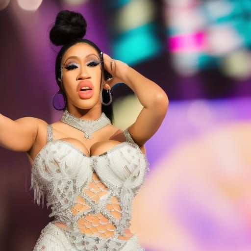 Professional Portrait of Cardi B with Bokeh