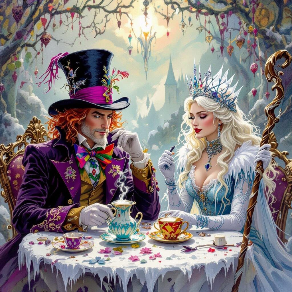Mad Hatter, Gandalf, and Snow Queen in Fantasy