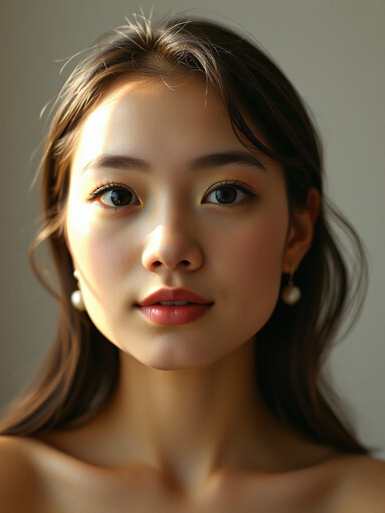 Radiant Young Woman in Ethereal Glow