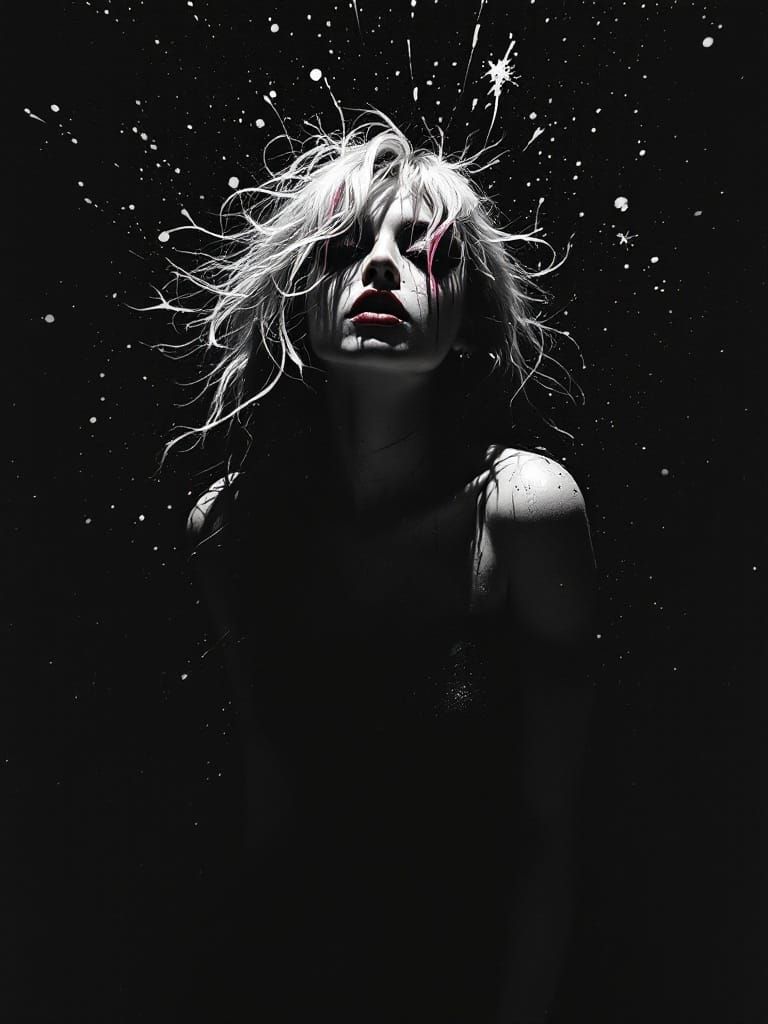 Pin Up Woman in Film Noir Style