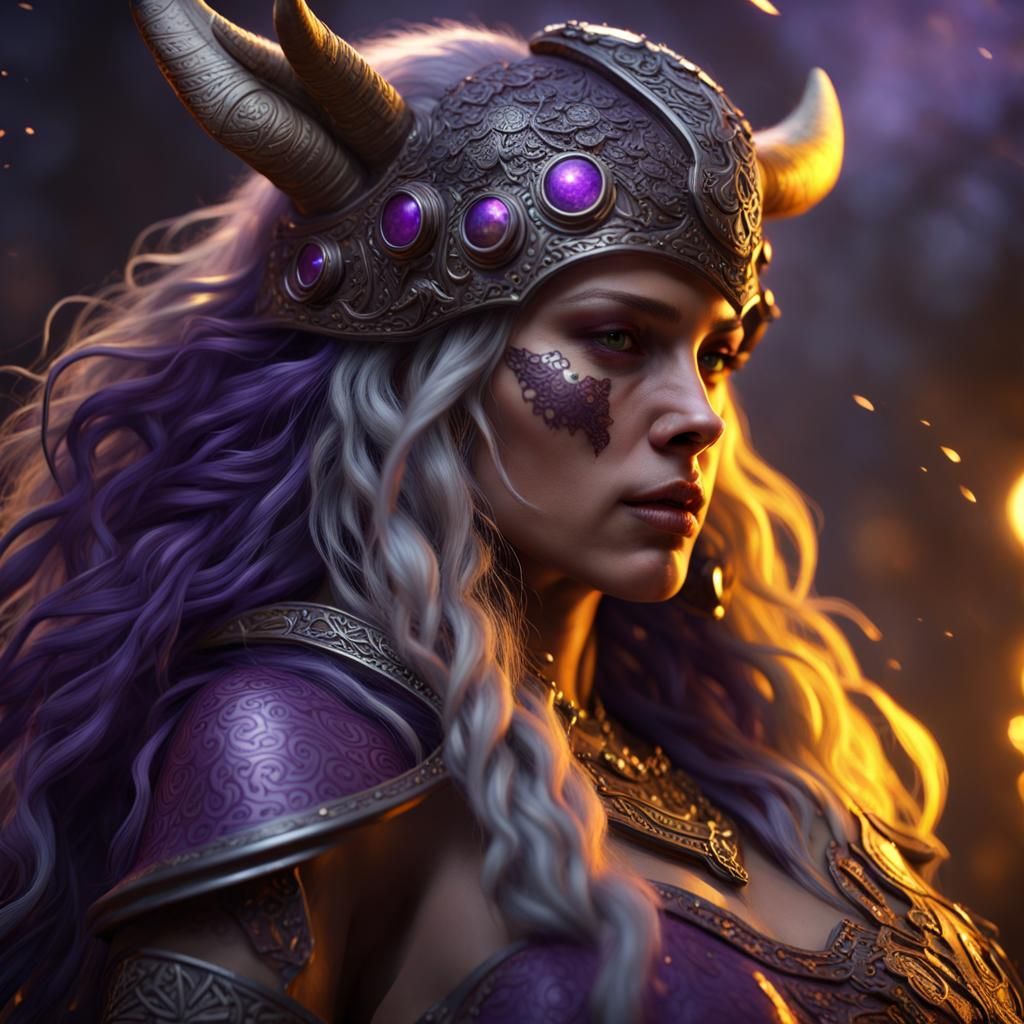Viking Werewolf Goddess: Dark Fantasy Art