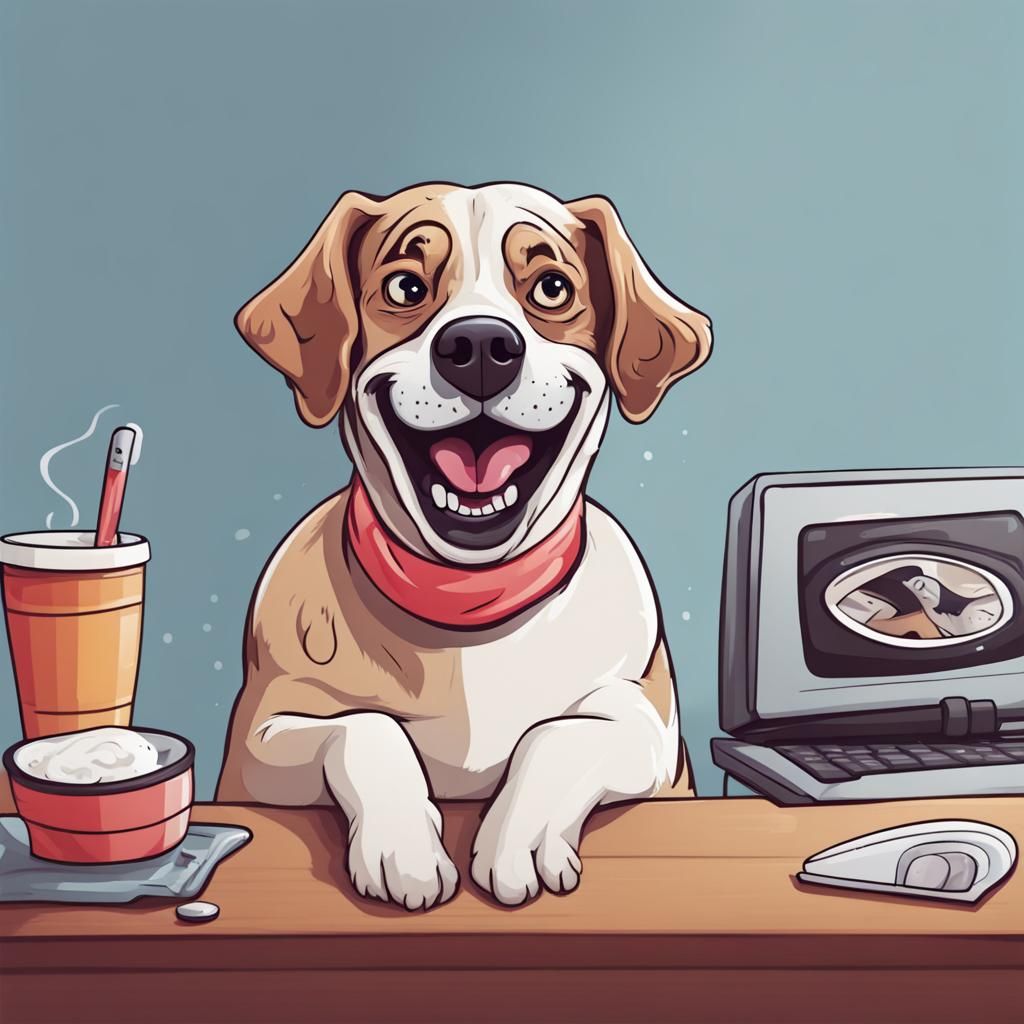 Funny Dog Generated by AI