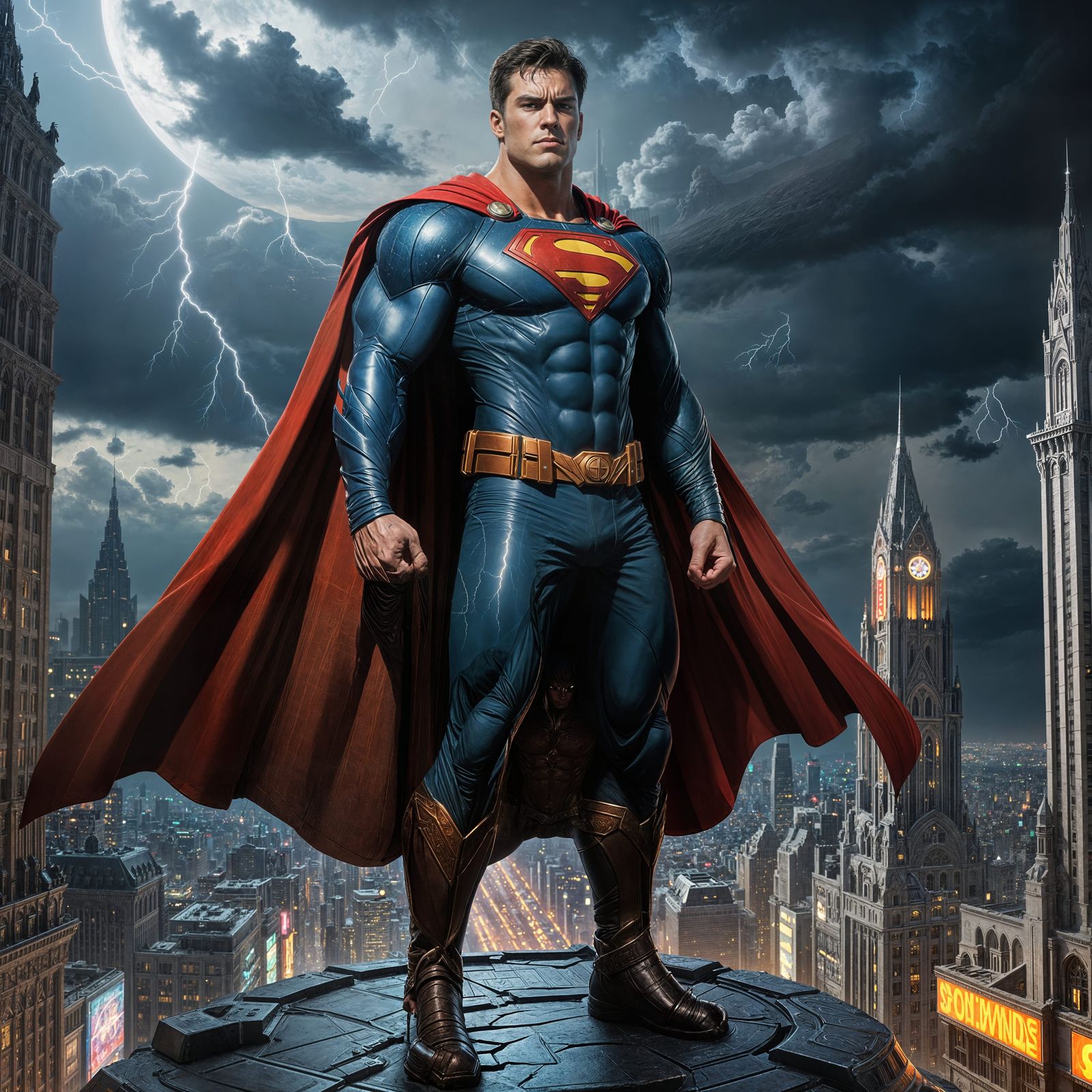 Superhero Rocket Launch in Gritty Comic Book Style