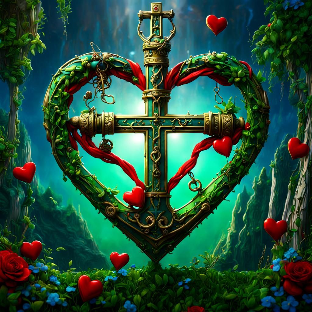 Faith, Hope, and Love: Symbolic Art in Deep Color