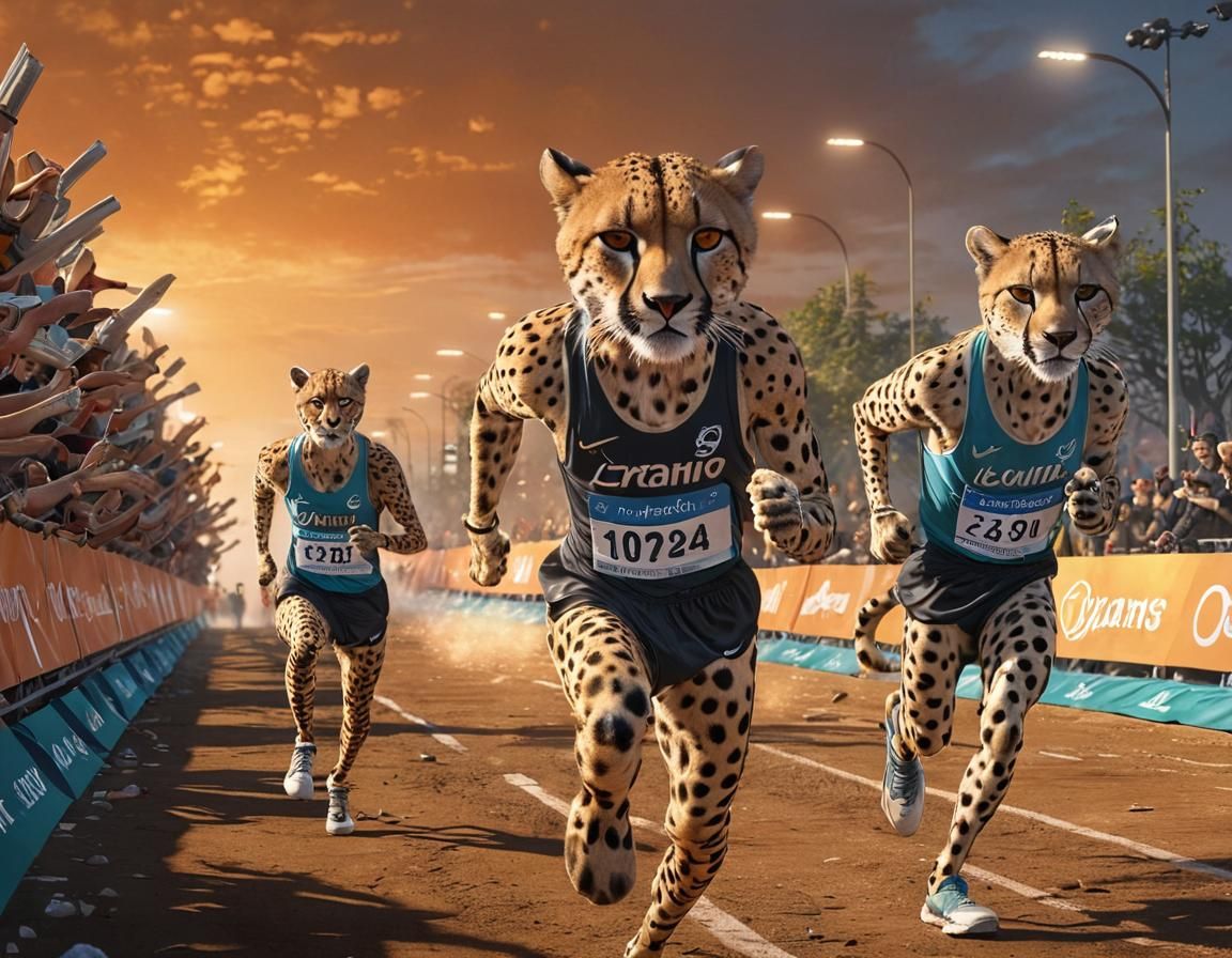 Cheetahs Run Marathon in Olympic Games
