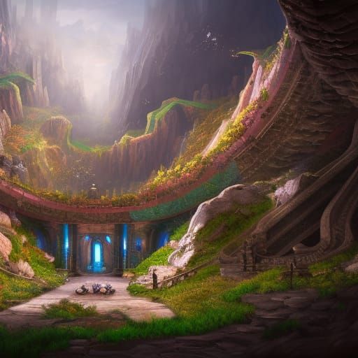 Epic Entrance to a Fantastical Underground World