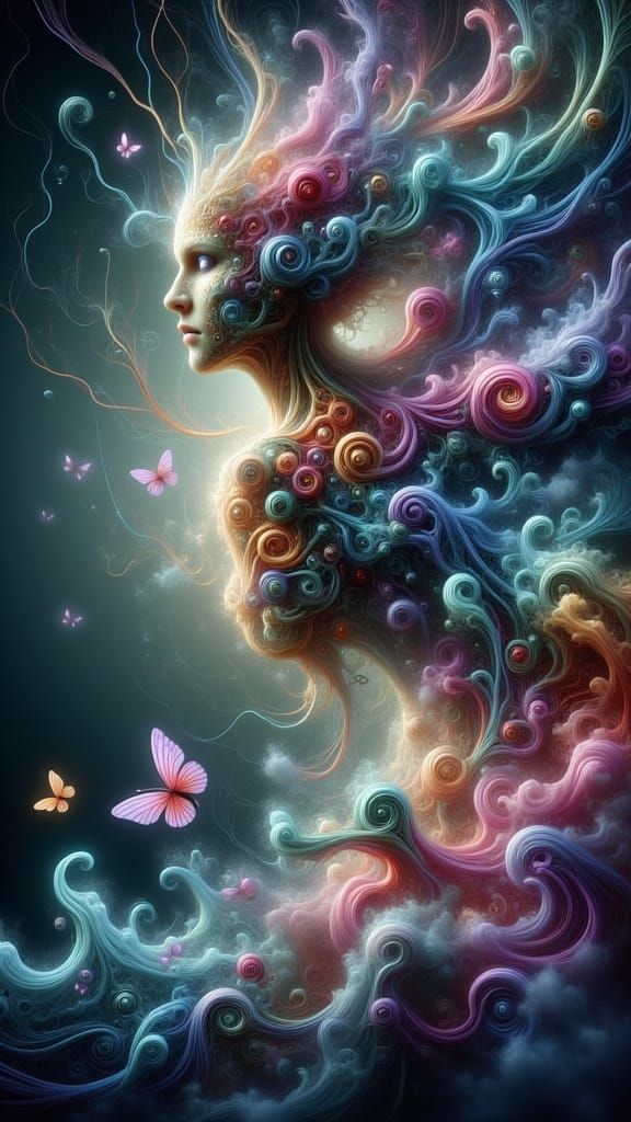 <lora:-Quantum Fluxus-:1.0> Digital art butterflies digital ...