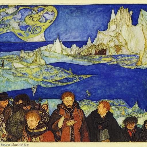 Vampires Light Their Hearts: An Expressionist Seascape