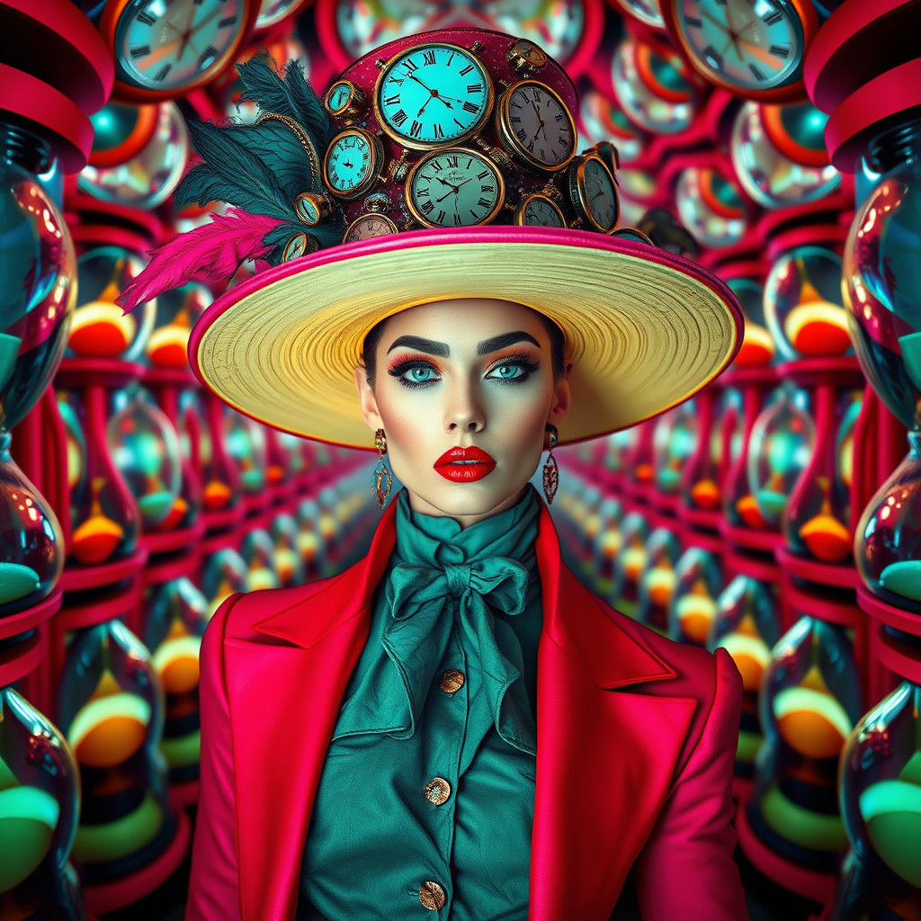 Surreal Time Bending Fashion Portrait
