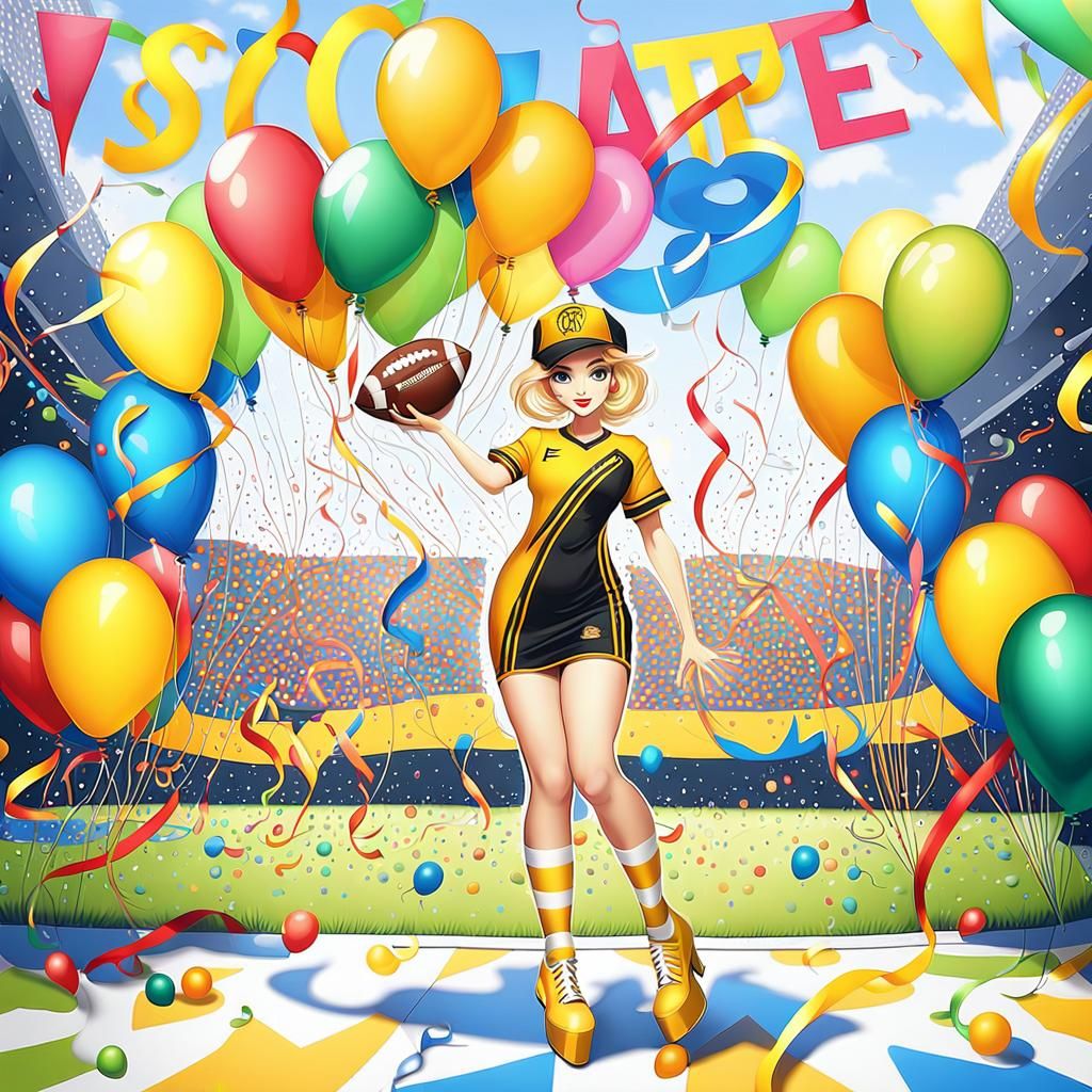 Anime Pinup in Pittsburgh Tailgate Party