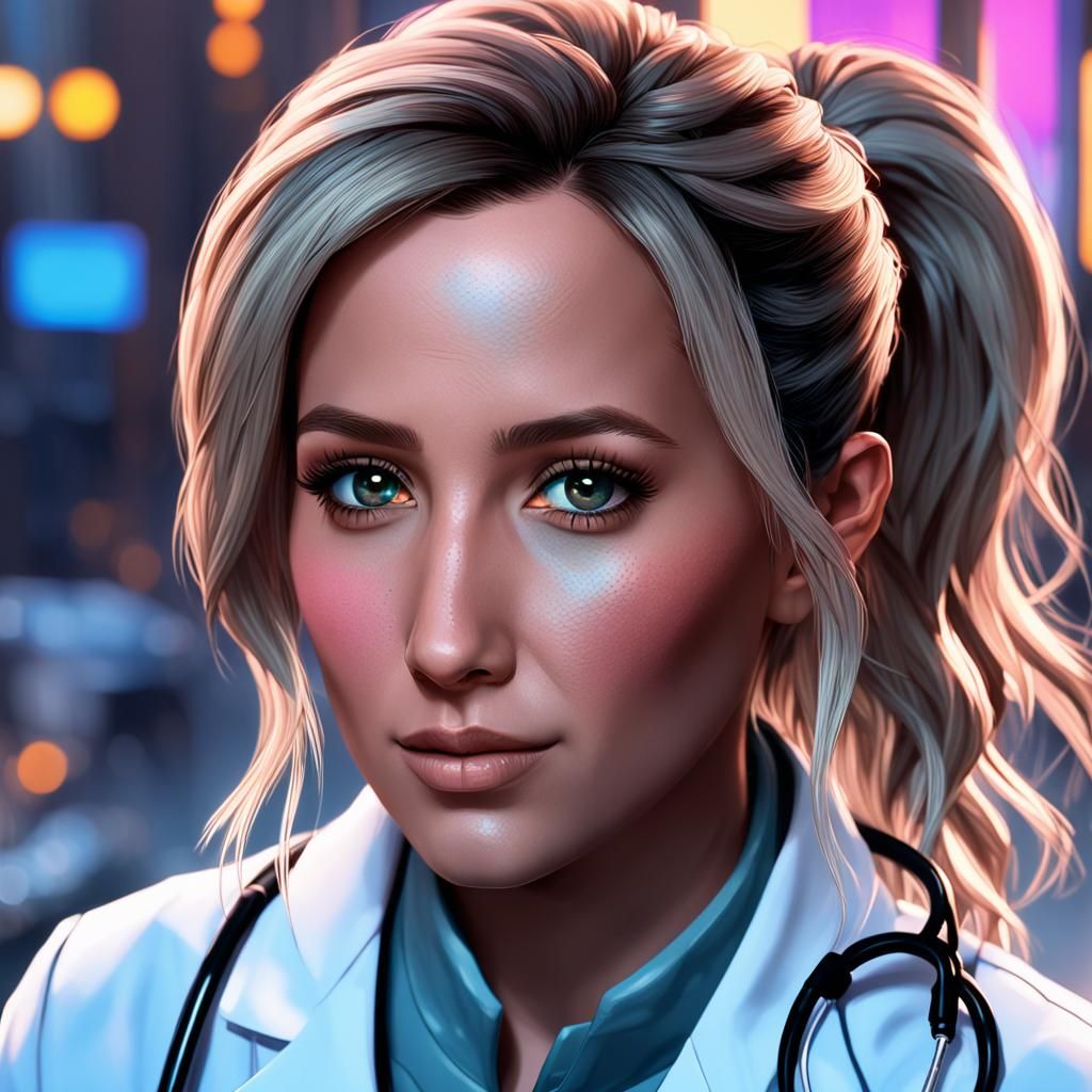 Ashley Tisdale as Doctor: Art Nouveau Portrait