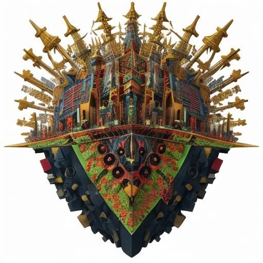 Maximalist Fractal Yellow Design