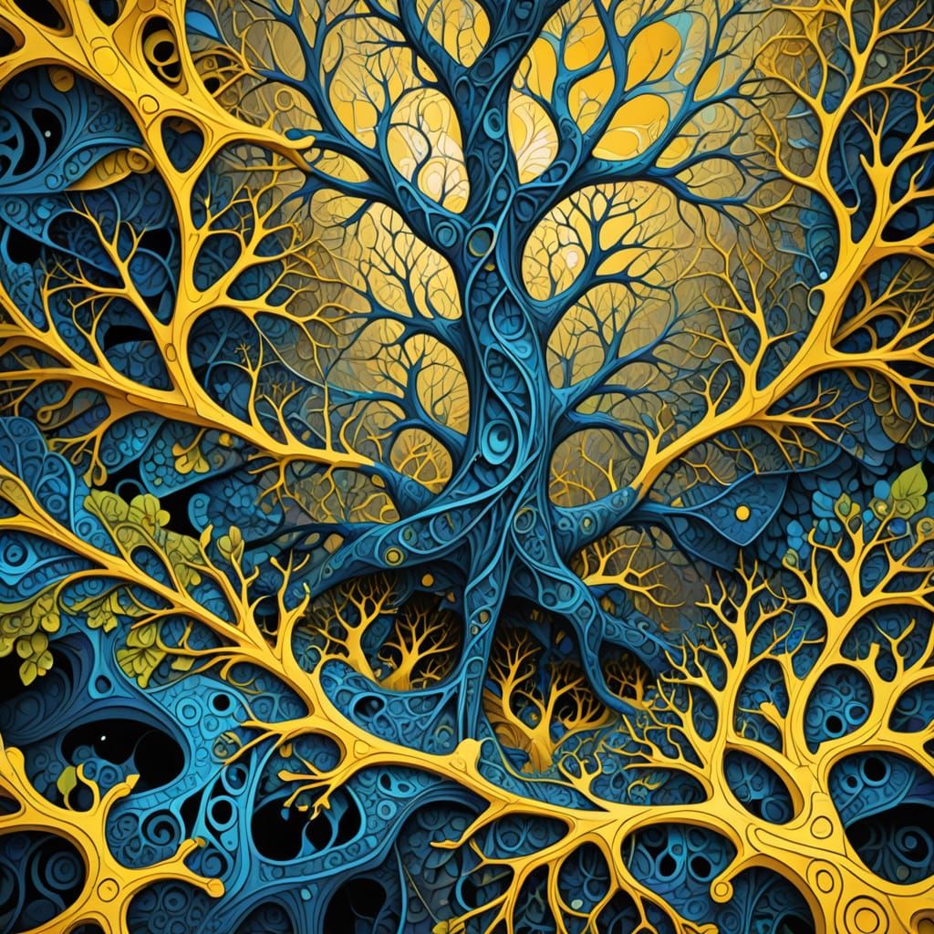 Abstract Fractal Vector Art with Vibrant Colors