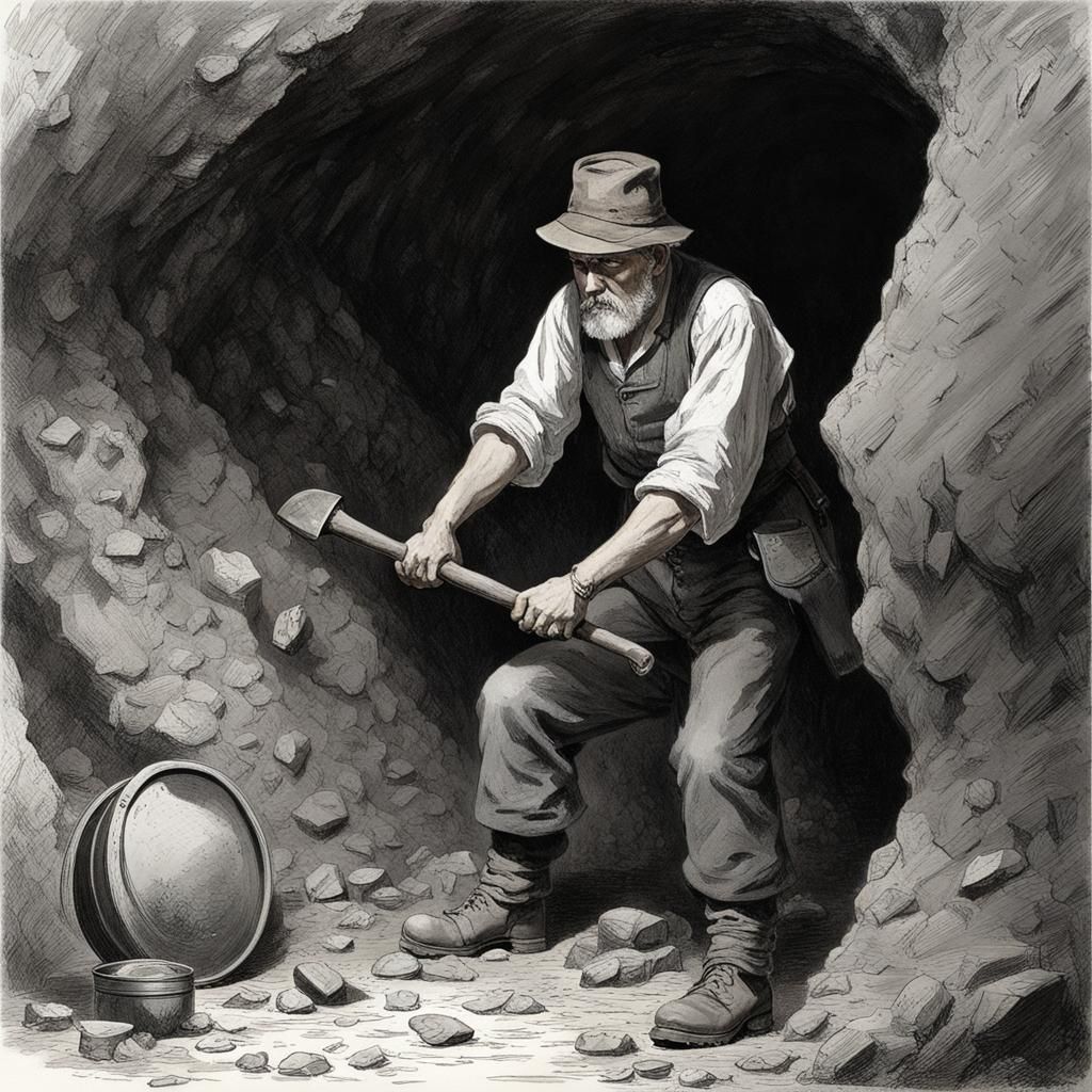 Miner's Daughter Falls: 1849 Cave Rescue Scene