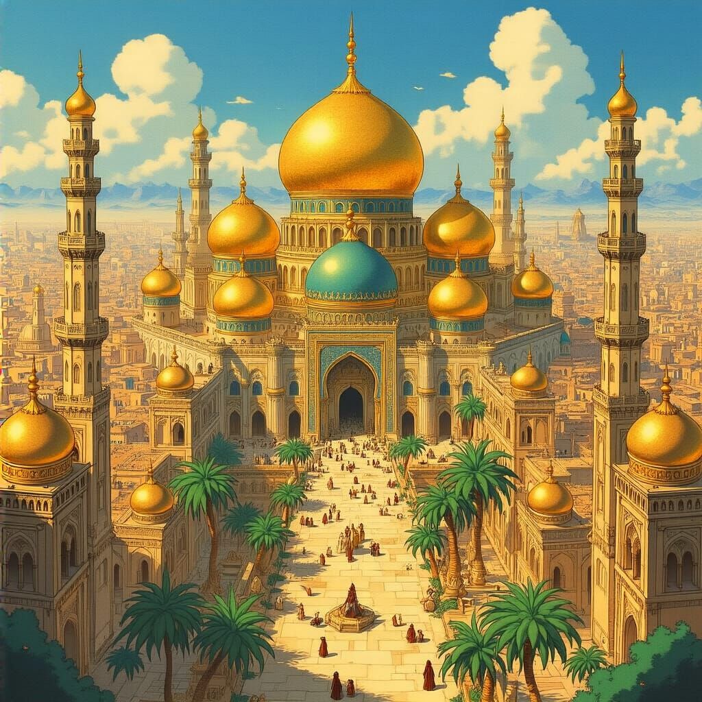 Arabian Nights: Golden Palace in Anime Style