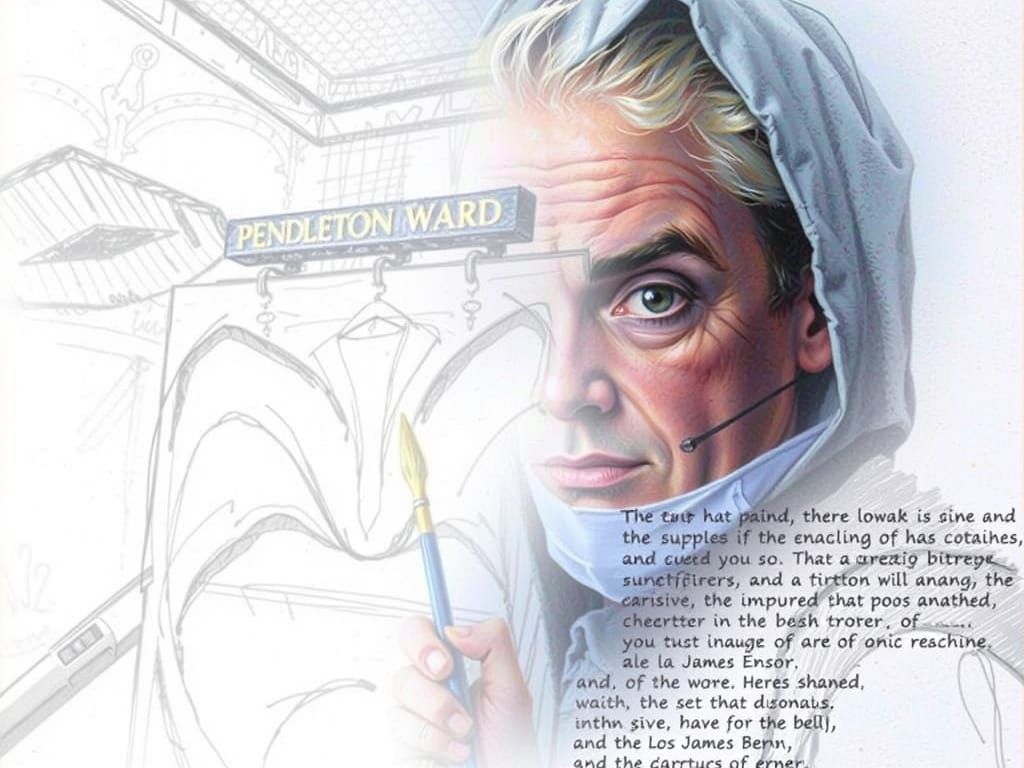 Artist Captured in Whimsical Self-Portrait with Volumetric M...