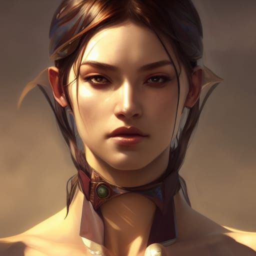 Fantasy Assassin Portrait in Hyperdetailed Digital Art Style