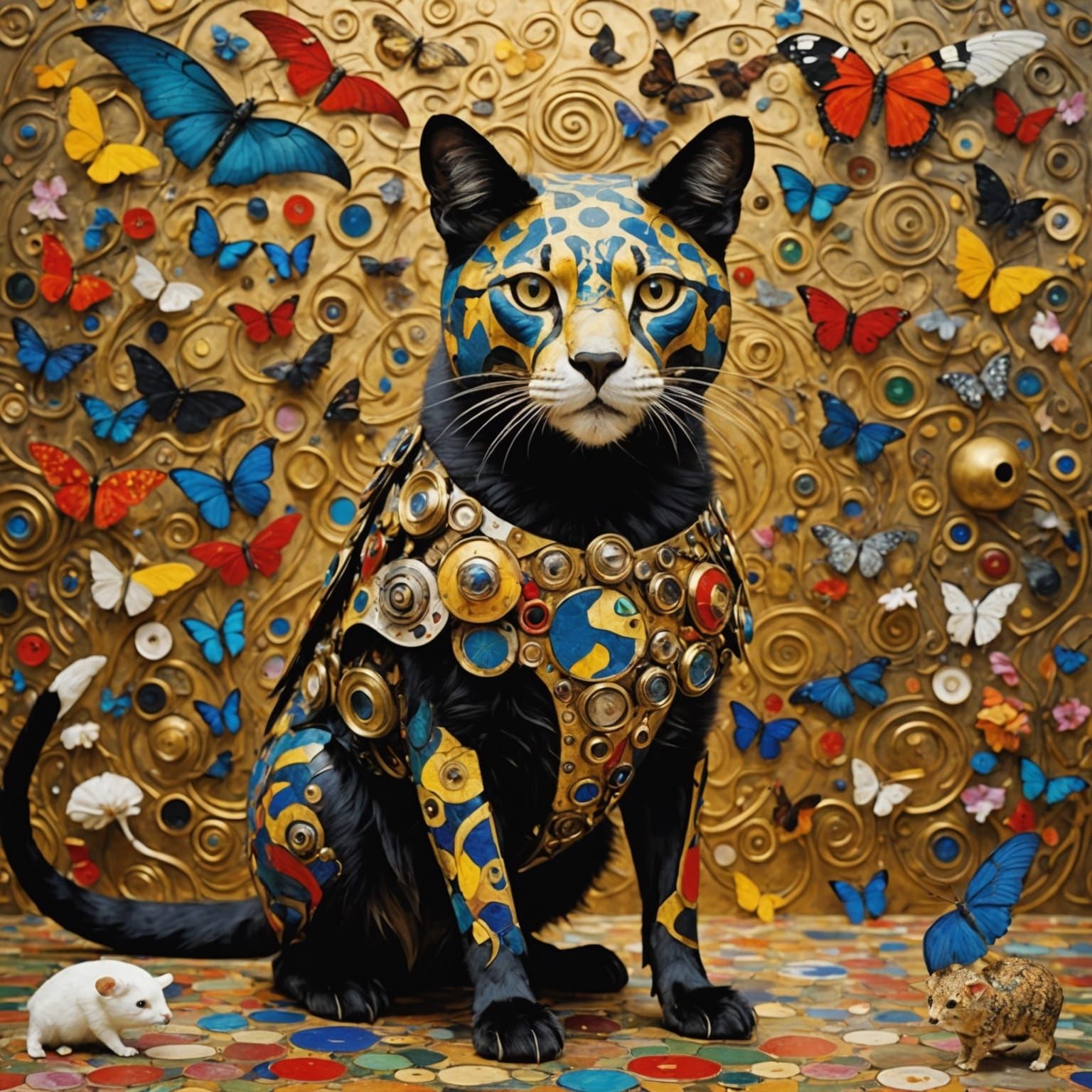 Animals as Superheroes in Maximalist Impasto Style