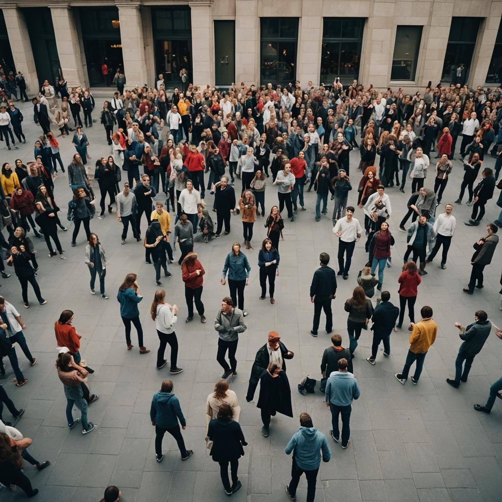 Cinematic Flash Mob in Unusual Location