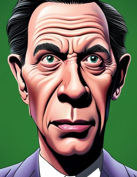 Ron Desantis Caricature in Bright, Bold Colors