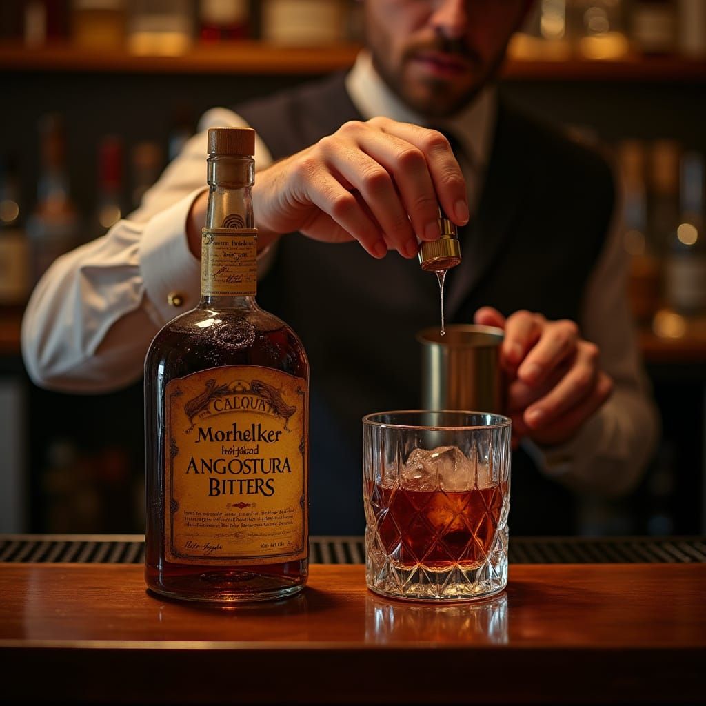 Angostura Bitters Still Life, Classic Cocktail Preparation