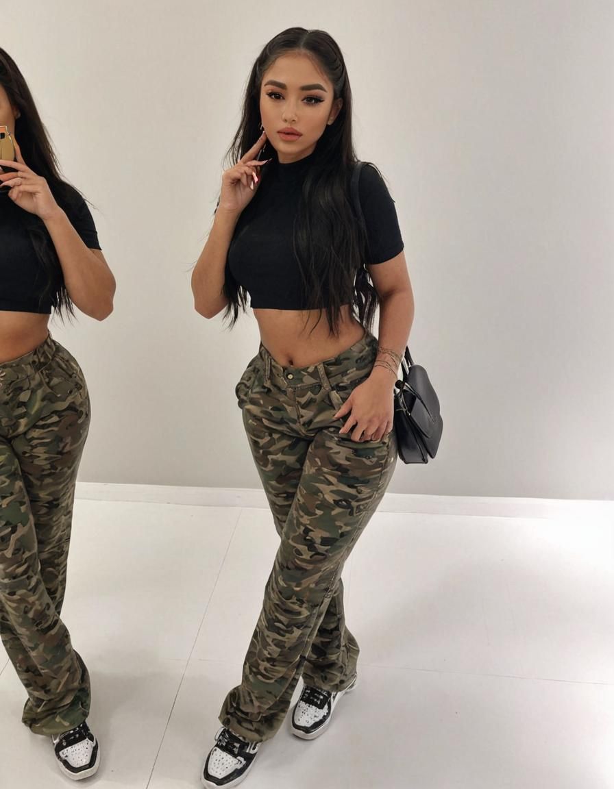 Hispanic Model Portrait with Professional Makeup in HDR