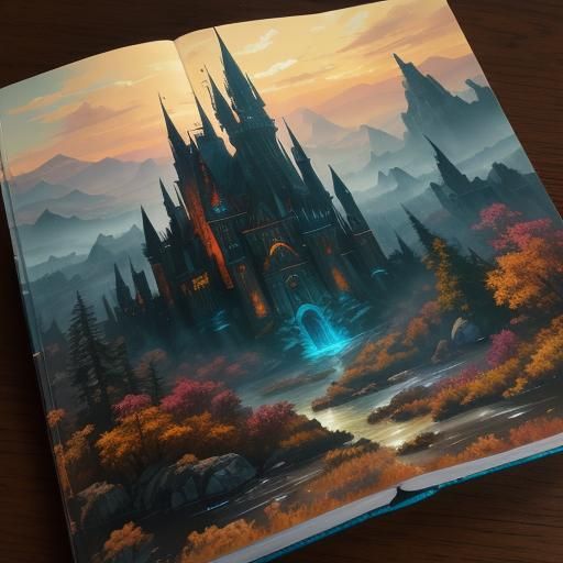 Open Photo Album as Fantasy Oil Painting