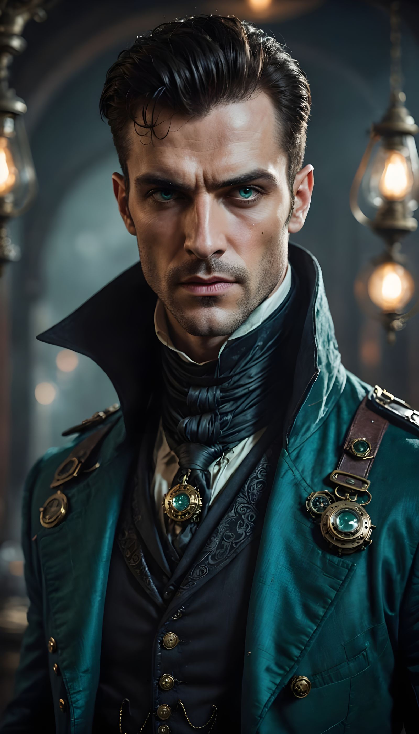 Steampunk Vampire in Victorian Era Attire