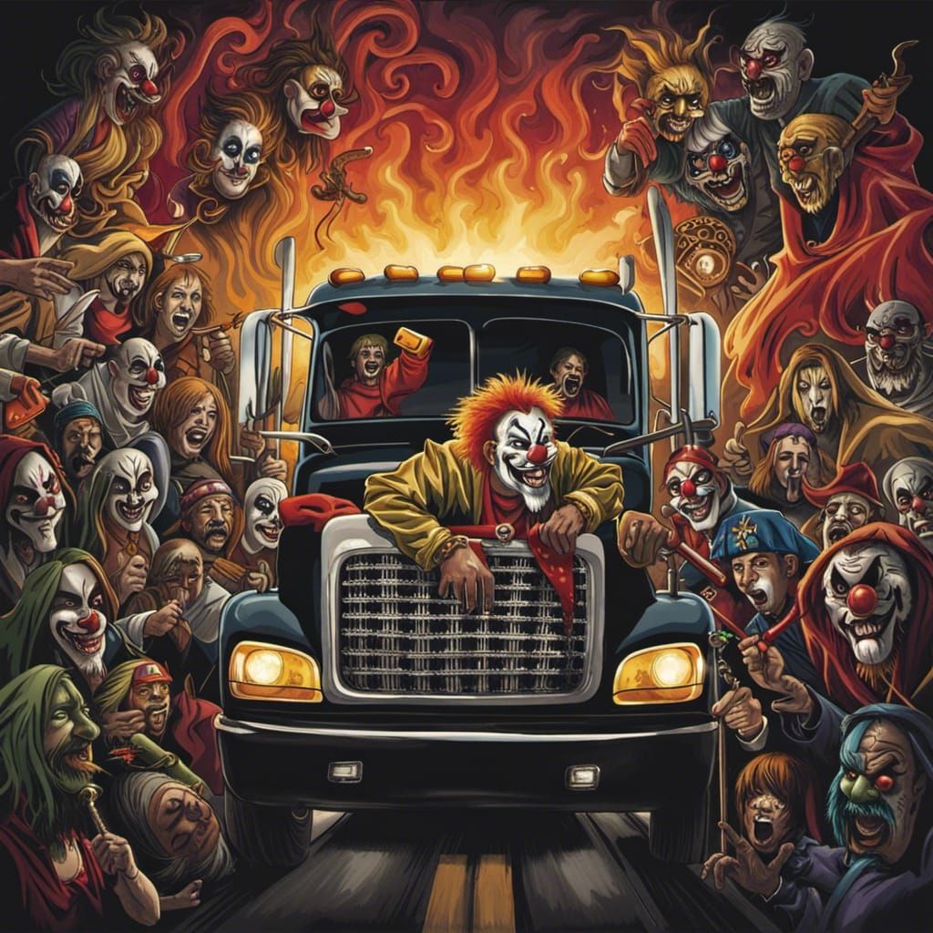 Insane Clown Posse Truck on Dark Highway