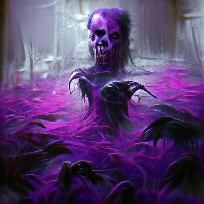 Sinister Purple Scene in Dark Fantasy Style